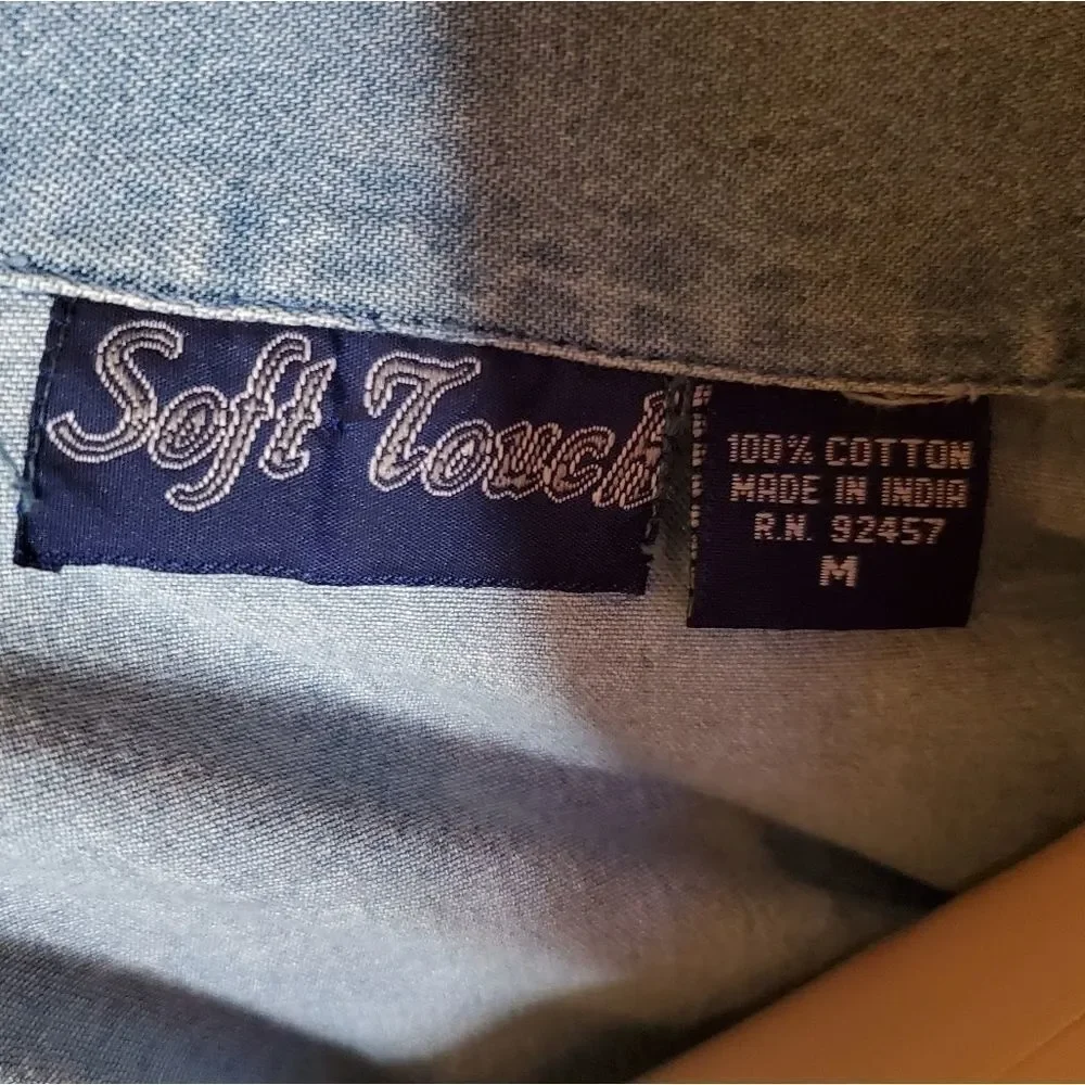 Vintage soft touch Embroidered Denim Shirt - Picture 5 of 8